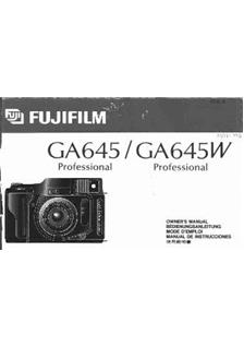 Fujifilm GA 645 manual. Camera Instructions.
